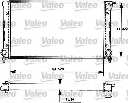 VALEO 731272 Radiator, engine cooling